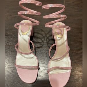 Rene caovilla Cleo crystal embellished cleopatra sandals in lilac color size 39